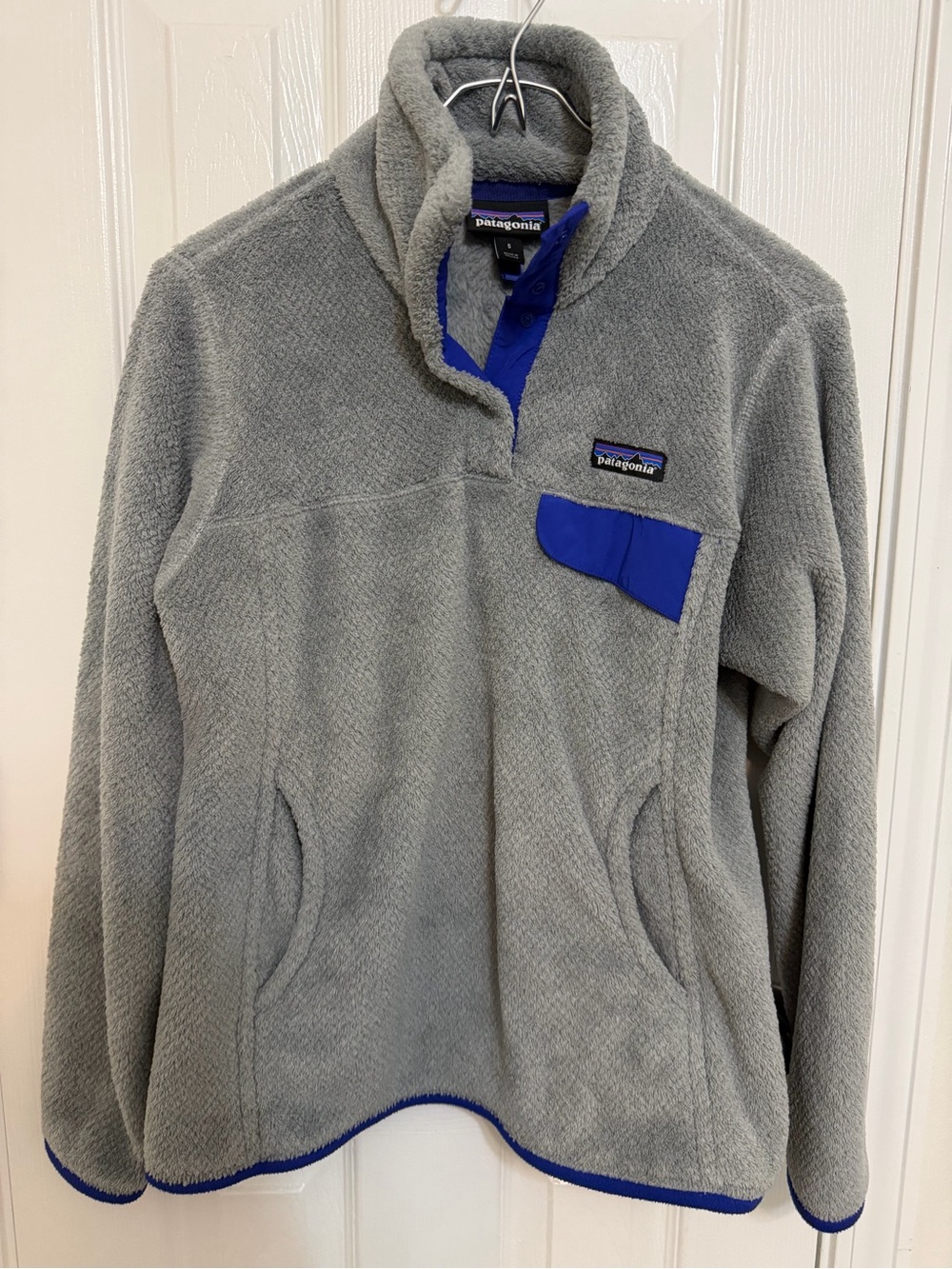 Patagonia Re-Tool Snap-T Better Fleece Pullover Sweater Grey Blue Size Small